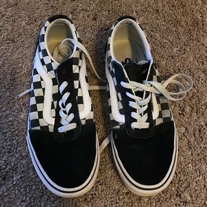 Black Checkered Vans